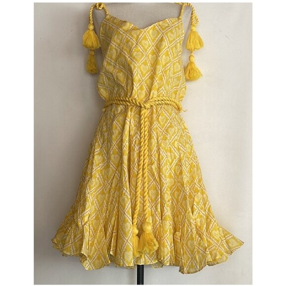 NEW RHODE CASEY SLEEVELESS MINI DRESS IN YELLOW LOCKDOWN SIZE M - Picture 2 of 8